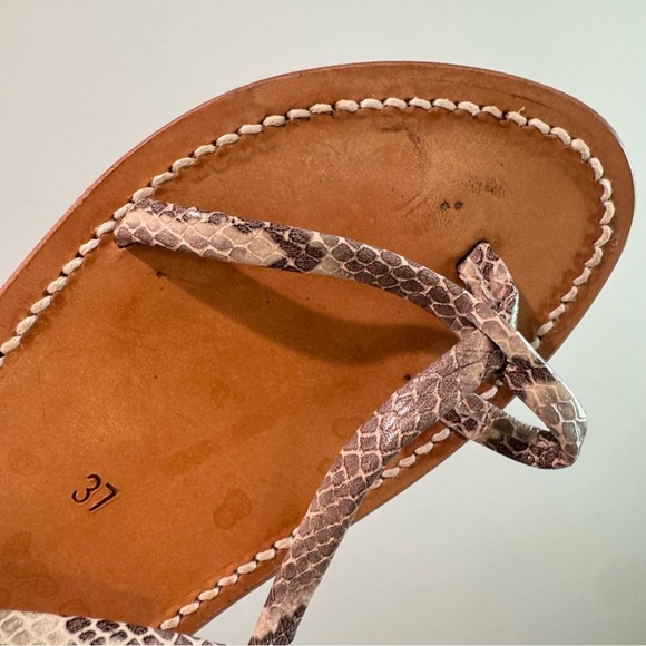 K.Jacques Antioche Snakeskin Gladiator Sandals Size 37 - Picture 11 of 11
